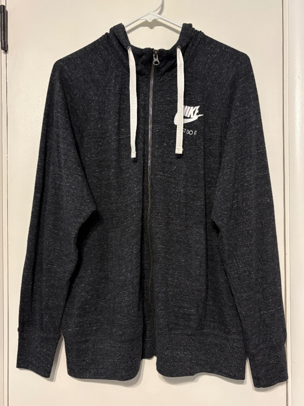 Nike Sportswear Women's Plus Full-Zip Vintage Gym Hoodie Sweatshirt 1X Dark Gray